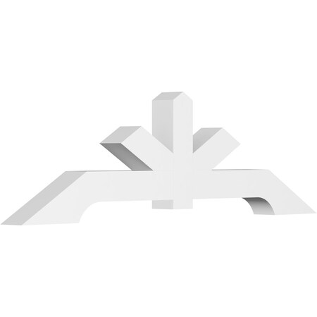 Ekena Millwork Vanguard Architectural Grade PVC Gable Bracket, 60"W x 17 1/2"H x 4"D x 4"F, 7/12 Pitch GBP060X18X0404VAN00